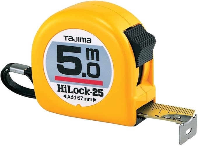 Measuring tape 5 m/25 mm yellow