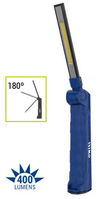 Töövalgusti LED COB+SMD 400/70lm, õhuke, liigendiga, laetav, IP20