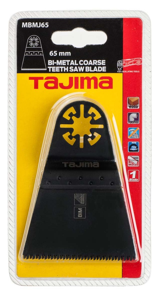 Daudzfunkcionāls bimetāla zāģa asmens, rupja zāģmateriāla griešana 65 mm. Kokam