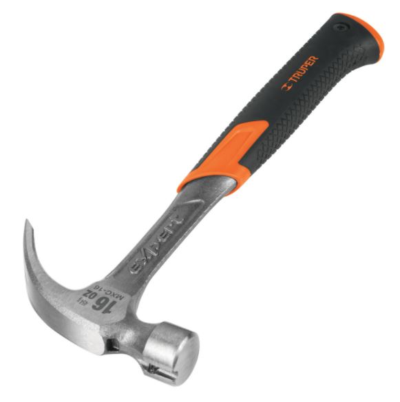 Carpenters hammer, forged, non-slip grip 450g Truper®