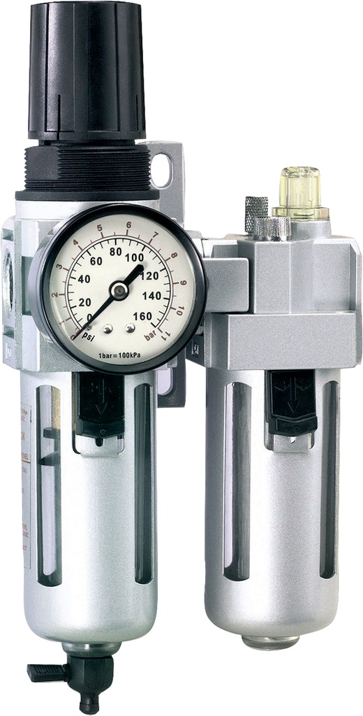 Air filter, lubricator and regulator 0,5-10bar 1/2" max 3200 l/min Irimo