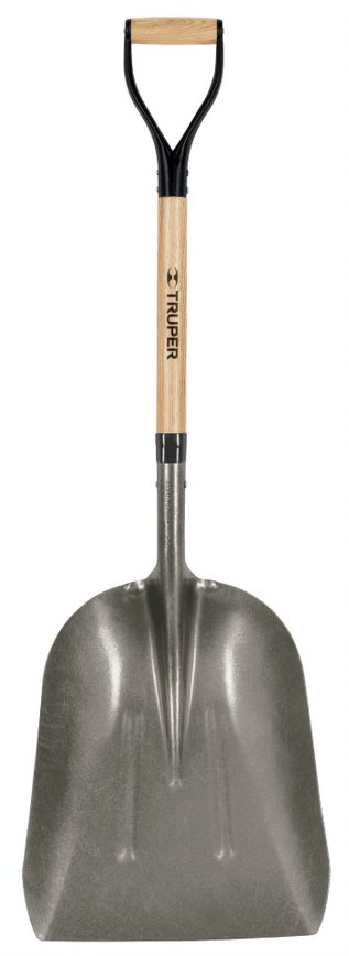 Western Pattern Steel Scoop, Hardwood handle, steel D-Handle Truper®
