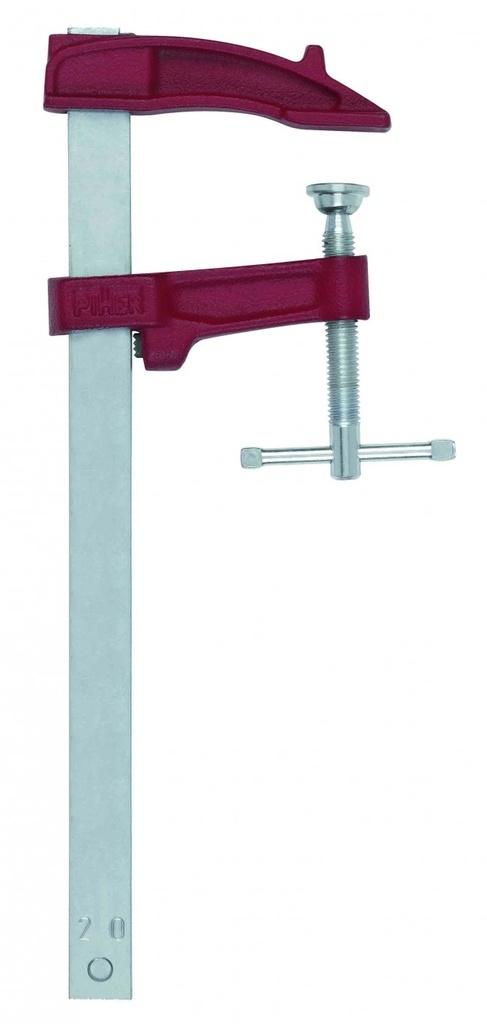 Clamp M 25cm, jaw depth 7cm, sliding T-handle, max 4000N