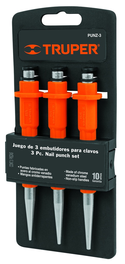 Punch set, 3 pcs Truper®