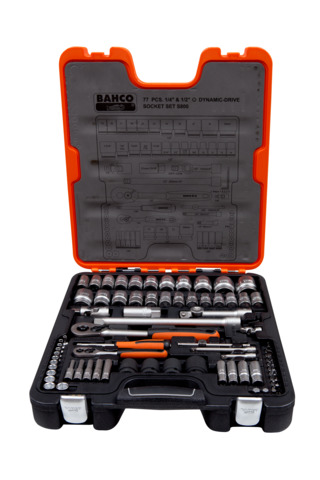 Socket set 1/2" + 1/4" 77pcs