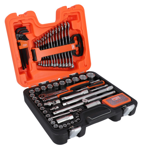 Sockets 4-32mm, bits and spanners 7-19mm set 1/4"+1/2" 95 pcs