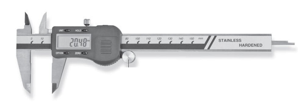 Digitaalne nihik mudel 230 150x40mm 0,01mm DIN 862, suure ekraaniga, kõvasulam otsadega