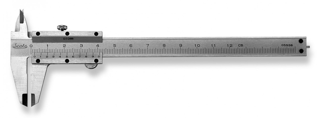 Pocket slide caliper 125x40mm 1/10mm, chrome plated