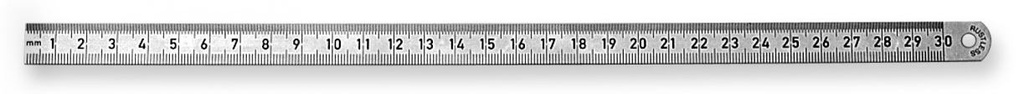 Ruler 200x13x0,3mm stainless narrow type 497