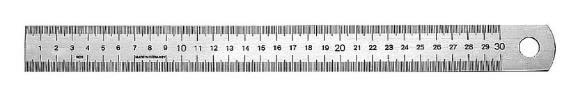 Ruler 2000x30x1,0mm stainless type 498
