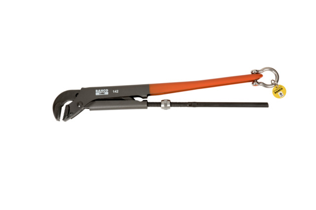 Pipe wrench 557mm 2 1/2", with safety ring