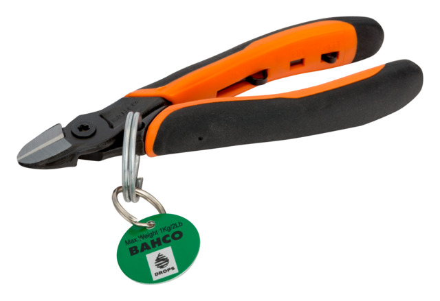 Side cutting pliers (hard steel wire) ERGO 140mm with safety ring
