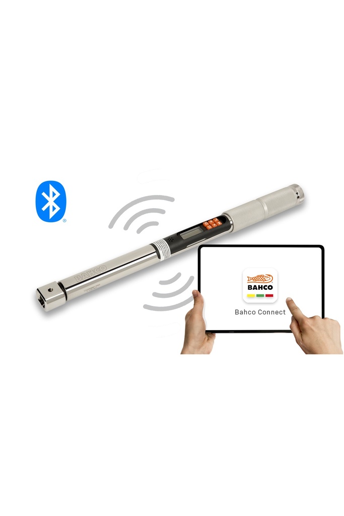 Digital Torque and Angle Bluetooth® Wrench with Memory and Rectangular Interchangeable Head