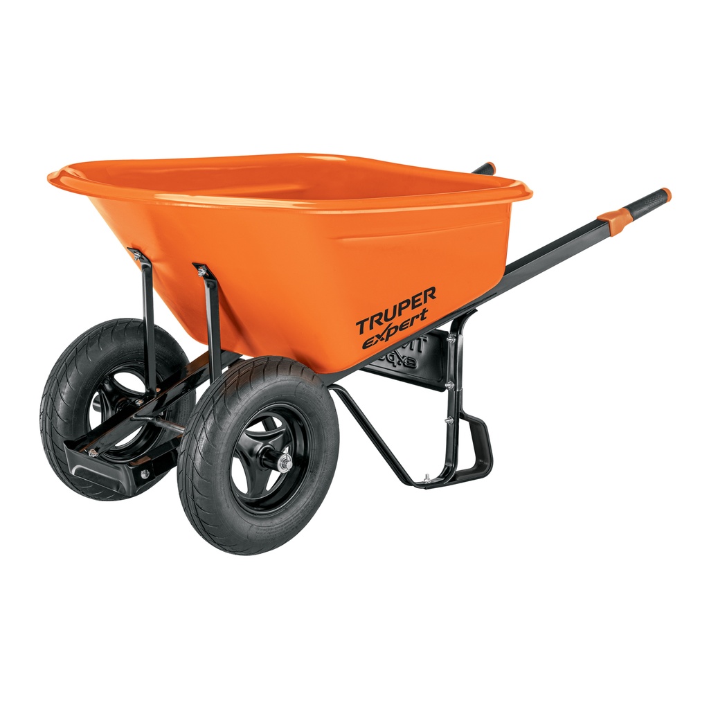 Divu riteņu profesionāla ķerra ar HDPE plastmasas korpusui 120L Truper Expert®