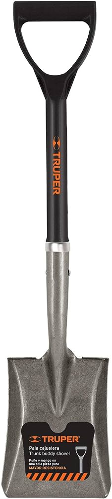 Small shovel 15x38cm, fiberglass shaft, plastic D-handle, 71cm Truper®
