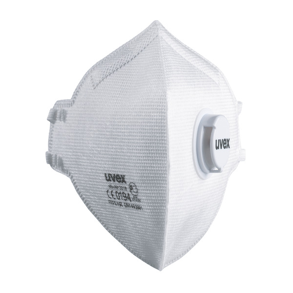 UVEX Respirātors Silv-Air Classic 3310, FFP3, Ar Vārstu, Balts, 1 gab / 15 gab Kastē