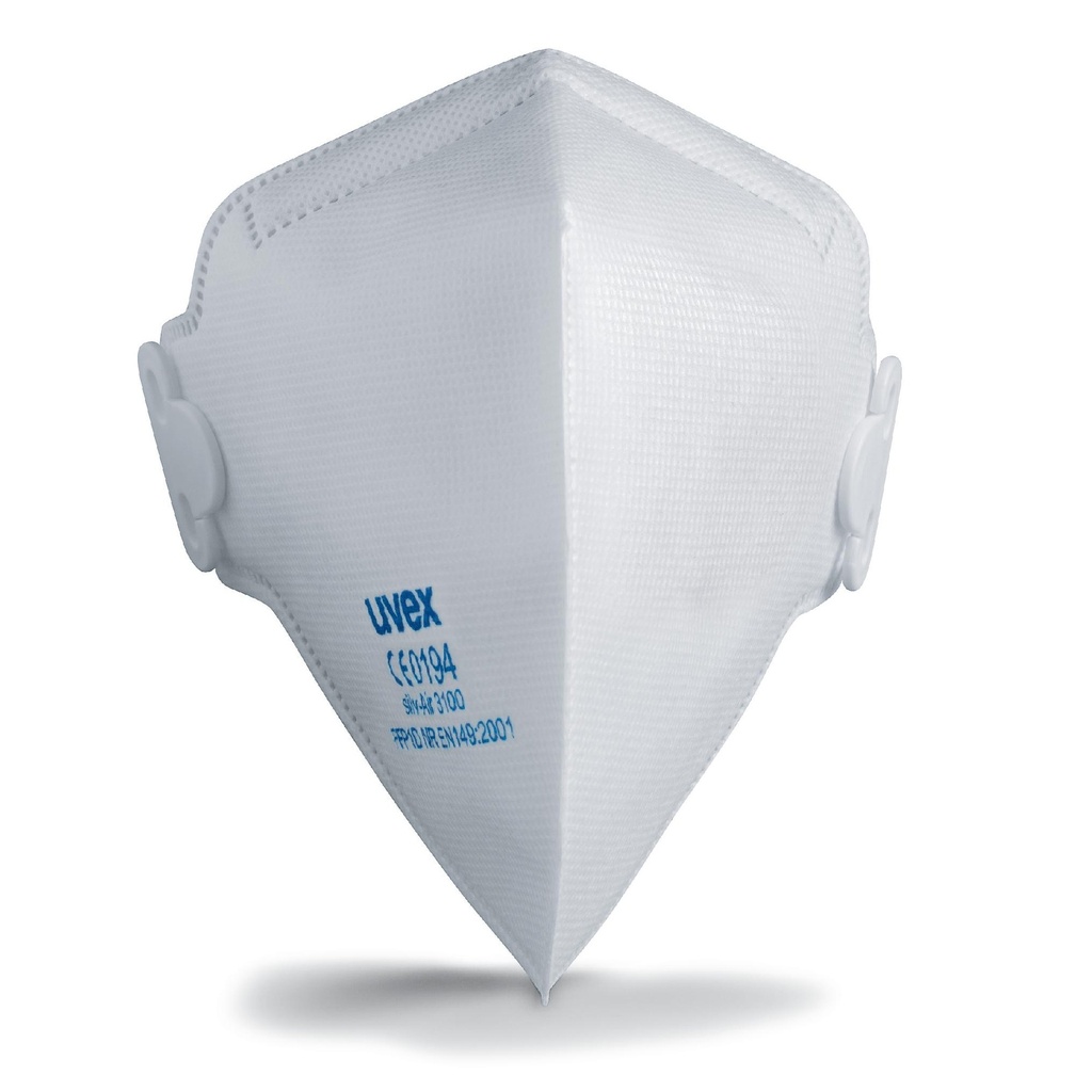 UVEX Respirātors Silv-Air Classic 3100, FFP1, Bez Vārsta, Balts, 3 gab iepakojumā