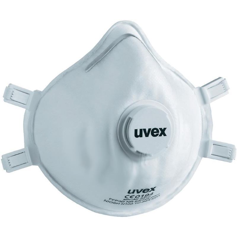 UVEX Respirātors Silv-Air Classic 2310, FFP3, Ar Vārstu, Balts, 1 gab / 15 gab Kastē
