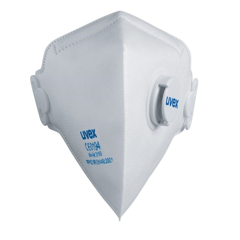 Face mask silv-Air classic 3110 FFP 1, folding mask with valve, white, 1 pcs packed