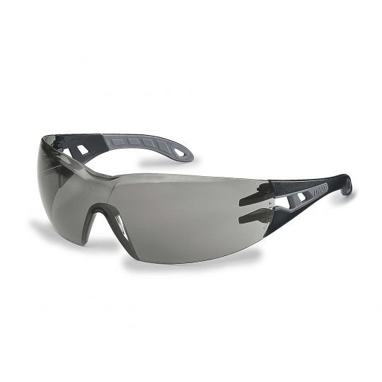 UVEX aizsargbrilles Pheos, pelēkā lēca, supravision excellence (pretaizsvīstošas, pretskrāpējošas) melns/pelēks