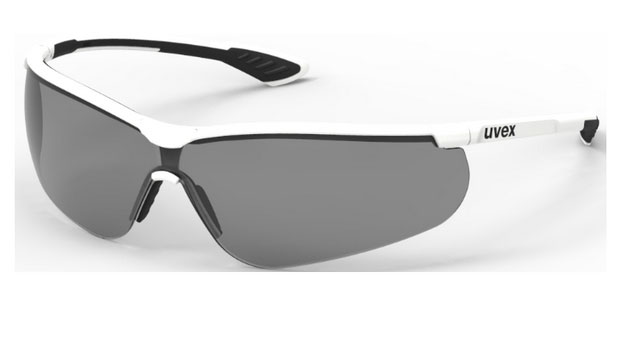 Safety glasses Uvex Uvex Sportstyle, dark lense, supravision extreme (anti scratch, anti fog) coating, white/black.