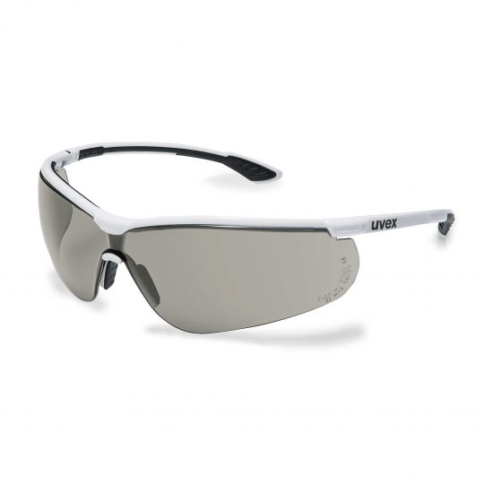 Aizsargbrilles Uvex Uvex Sportstyle, tumšā lēca, Supravision Extreme pārklājums, balts / melns.