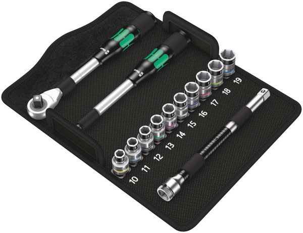 Wera Zyklop Hybrid 8006 SC 1 socket set 13pcs, 10-19mm, 1/2"