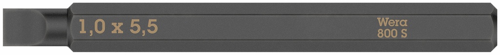 Wera 800 S löök-kruvikeeraja otsak SL 1,0 x 5,5 x 70 mm