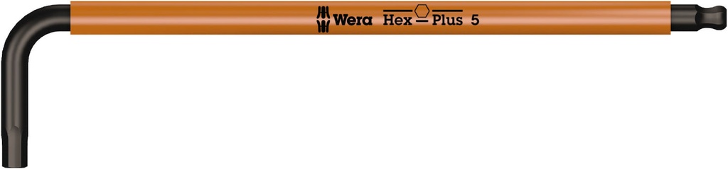 Long arm hex key 950 SPKL Hex-Plus SW 5,0 brightorange