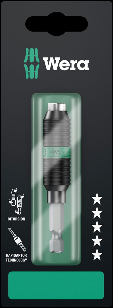 Wera 897/4 Rapidaptor BiTorsion 1/4" bit holder 75mm