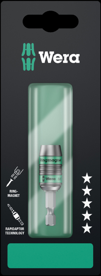 Wera 887/4 RR Rapidaptor 1/4" otsaku hoidja 50mm, ring magnetiga
