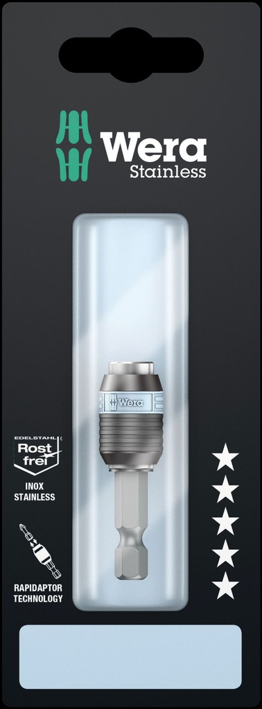 Wera 3888/4/1 Rapidaptor stainless 1/4" bit holder, 50mm