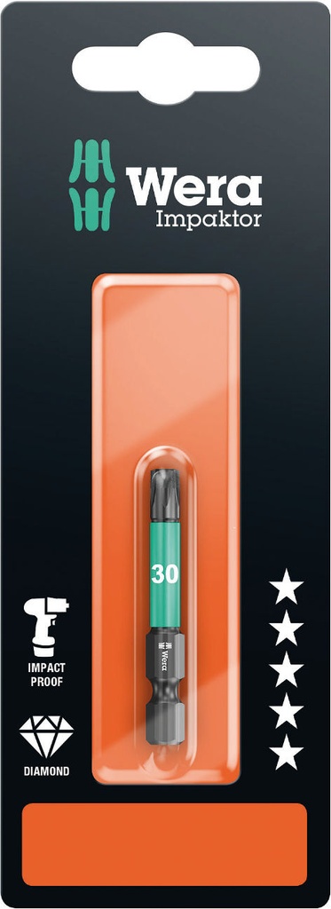 Wera Impaktor насадка, TORX T30 x 50mm, 867/4, блистер