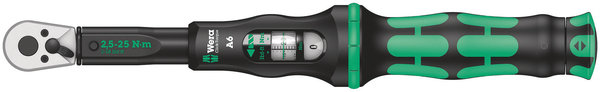 Wera Click-Torque A 6, 1/4" Torque wrench Hex 2,5 - 25 Nm