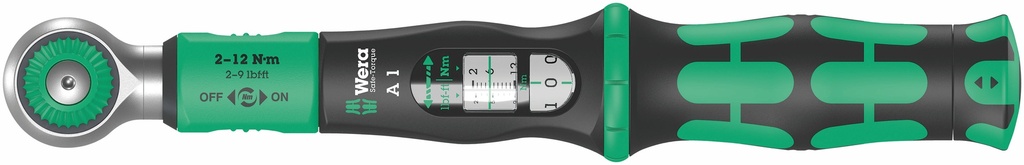 Wera Safe-Torque A 1 momentvõti 1/4" padrunvõtmetele, 2-12Nm