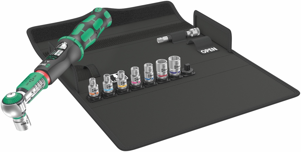 Wera Safe-Torque A 1 momentvõtme komplekt 1/4" padrunvõtmetega, 2-12Nm, 10osa 3/16"-1/2"