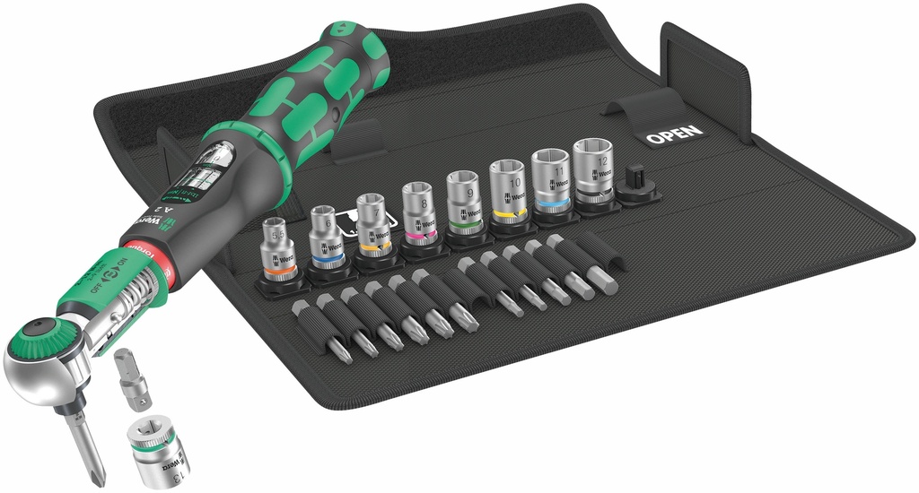 Wera Safe-Torque A 2 momentvõtme komplekt 1/4" otsakutega, 2-12Nm, 23osa