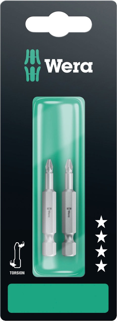 Wera 855/4 TZ Torsion bits PZ 1 x 50mm, 2pcs
