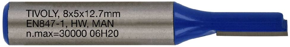 Straight slot cutter, 5x8 mm, 8mm shank
