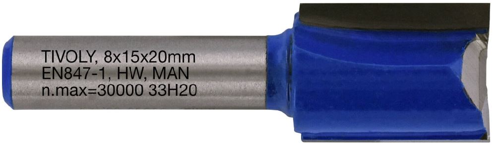 Taisnā pirkstfrēze, 15x8 mm, 8mm kāts