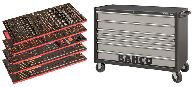 Tool trolley Bahco 53" 7 drawers, 488 tools - XXL