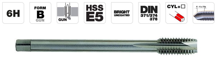 Machine tap M14x2.0, DIN HSS-E5, GUN