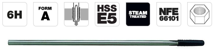 HSSE NFE machine tap long 280-520 straight M5