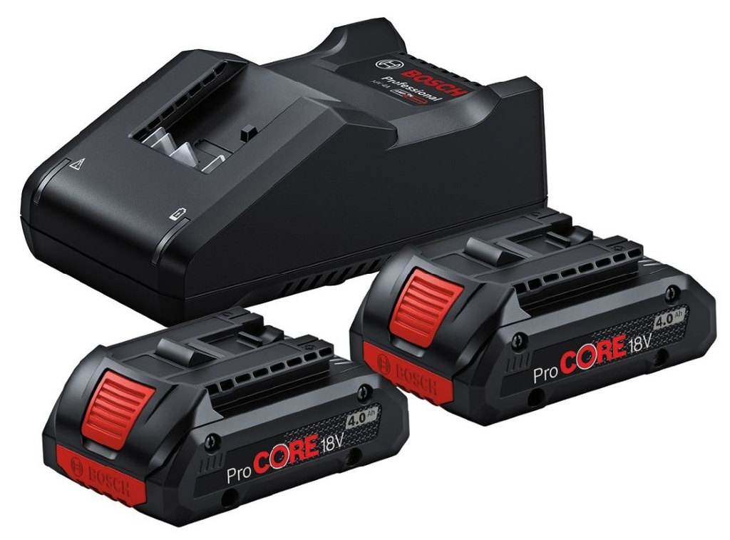 Batteries + charger GBA 18V / 2x4.0Ah ProCORE 18V + GAL 18V-40