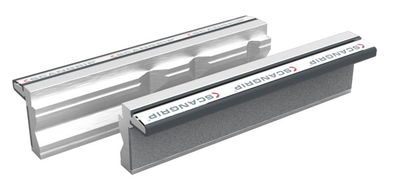 Vee/pipe jaw of hardened aluminium for multipurpose application 125mm