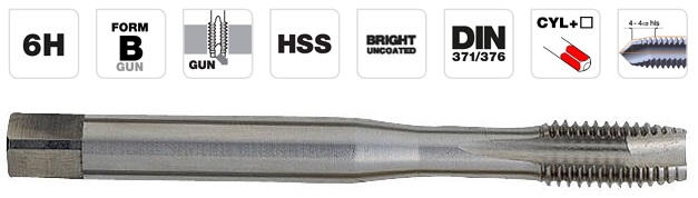 Machine tap M4x0.7,HSS DIN. T Line