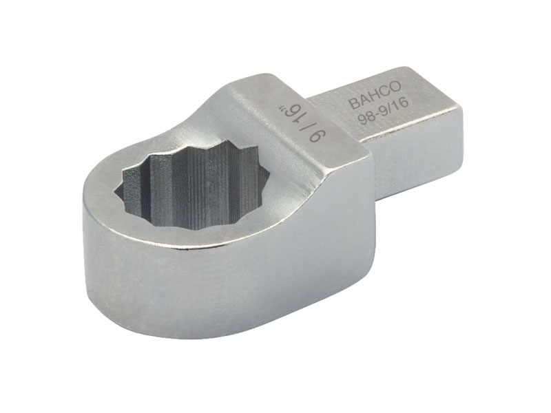 Ring end insert wrench 7/16" 9x12mm drive