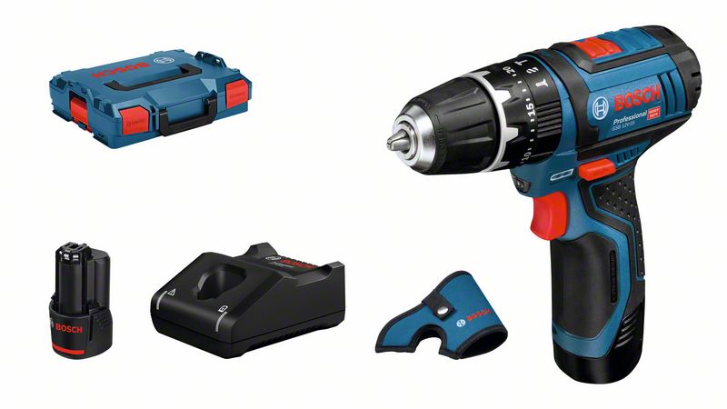 Cordless impact drill Bosch GSB 12V-15, 2x2.0Ah, 0-380 / 0-1.300 min.-1