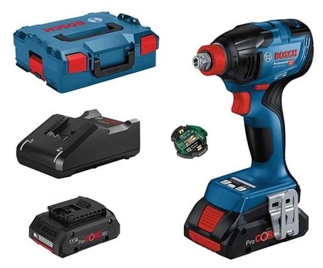 Cordless impact wrench-screwdriver Bosch GDX 18V-210 C, GCY 42, 2x4.0Ah ProCORE 18V, GAL 18V-40, 210 Nm, 0-1.100 / 0-2.300 / 0-3.400 min.-1