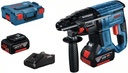Cordless rotary hammer drill Bosch GBH 18V-21, (2x4.0 Ah), SDS+, 2 J